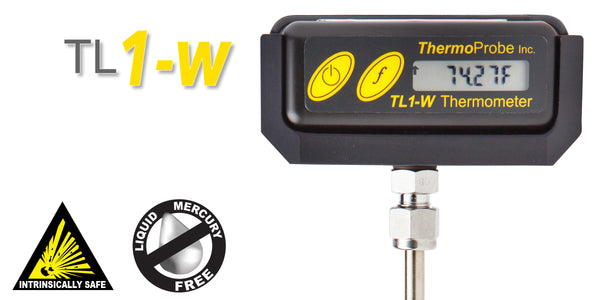 TL1-W Precision Intrinsically Safe Portable Stem Thermometer, 0-300F Range,  Rugged Design, 8